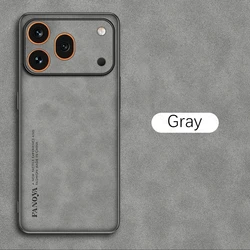 Luxury Sheepskin Leather Back Cover with Soft Silicone Edge - Shockproof Coque for Honor 600 Pro (Gray - 03)