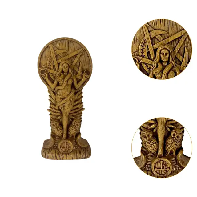 Statue de serpent en résine pour femme, déesse, sorcière, Figurine en résine pour bureau, salon, bureau, décoration de maison, ornement 4