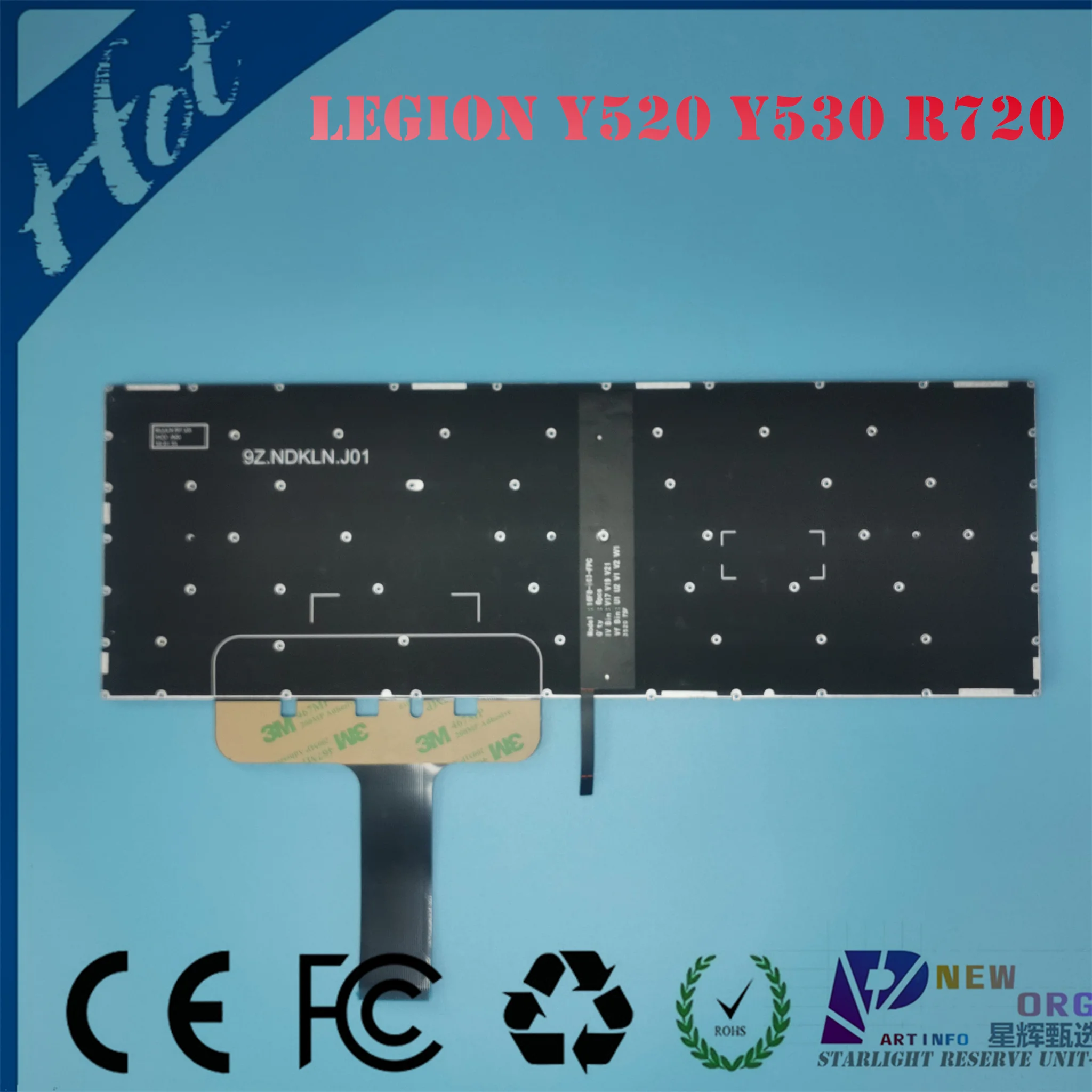 Teclado para Notebook para Lenovo Legion Eua ui Reino Unido gb Cf-e ne nd Y520 Y52015ikb Y720 Y720-15ikb Series Vermelho Sn20m27446 - Imagem 5