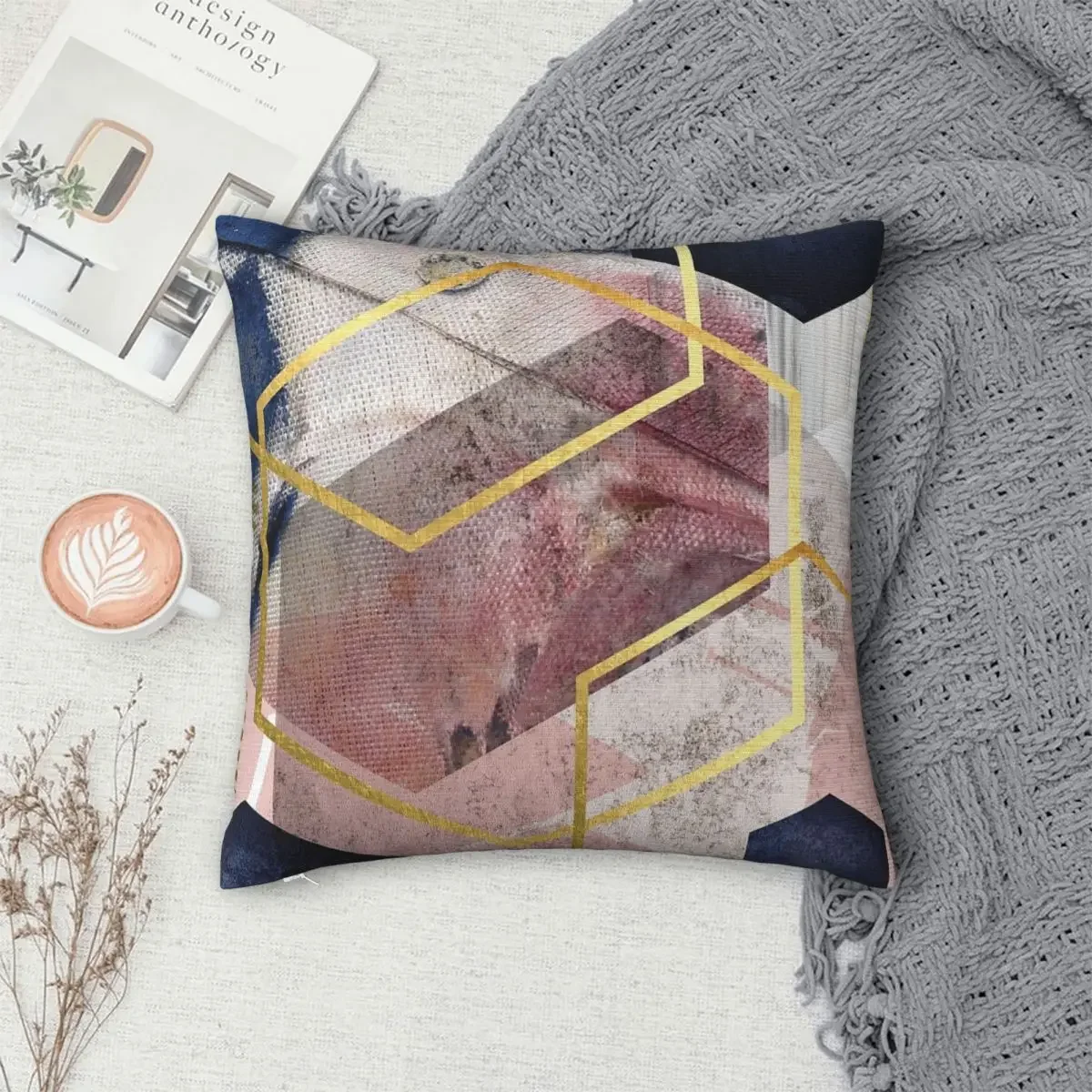 

Abstract Geo Pillowcase Polyester Pillows Cover Cushion Comfort Throw Pillow Sofa Decorative Cushions Used for Home Bedroom