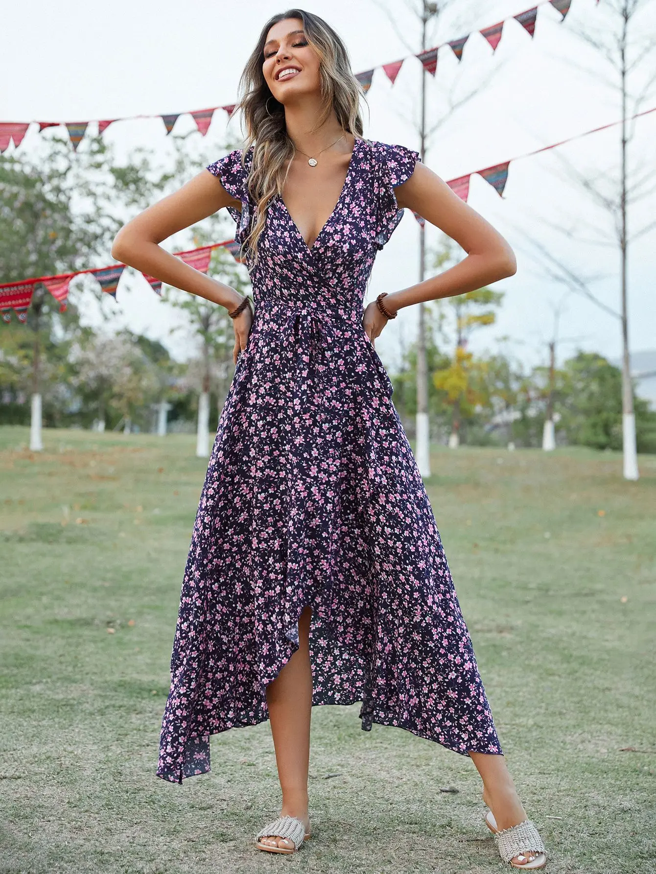 Vestido De Verano Floerns Para Mujer - Sin Tirantes, Tubo Hueco, Largo, Ajustado