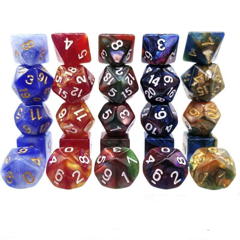 Dice DND Game Dice Rolling Game Set With Pouchs 10 Different Styles Available For Portable Toys DND RPG TRPG Games