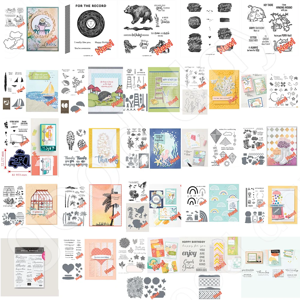 Arrival 2022 New Cute Animals And Flowers Clear Stamps Or Metal Cutting