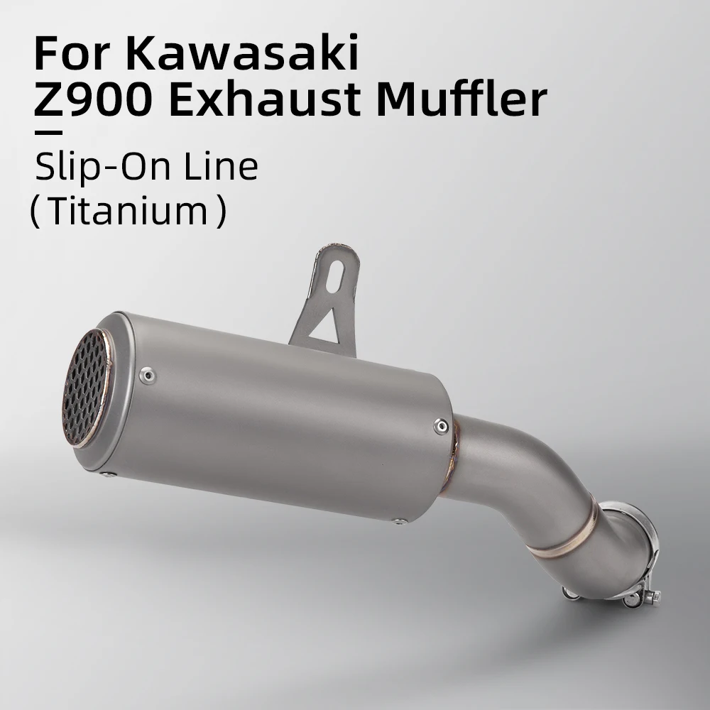 

Slip on For Kawasaki Z900 Motorcycle Muffler Motorcycle Racing Performance Exhaust Racing Line Original Location Titanium alloy