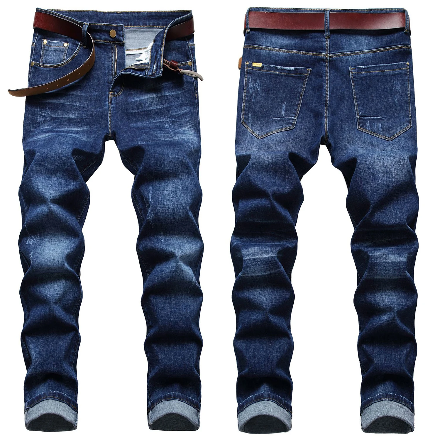 

Men’s Light Luxury Business Jeans,Stylish Regular-fit Jeans,Scratches Casual Jeans,Youth Sexy&Cool Must;