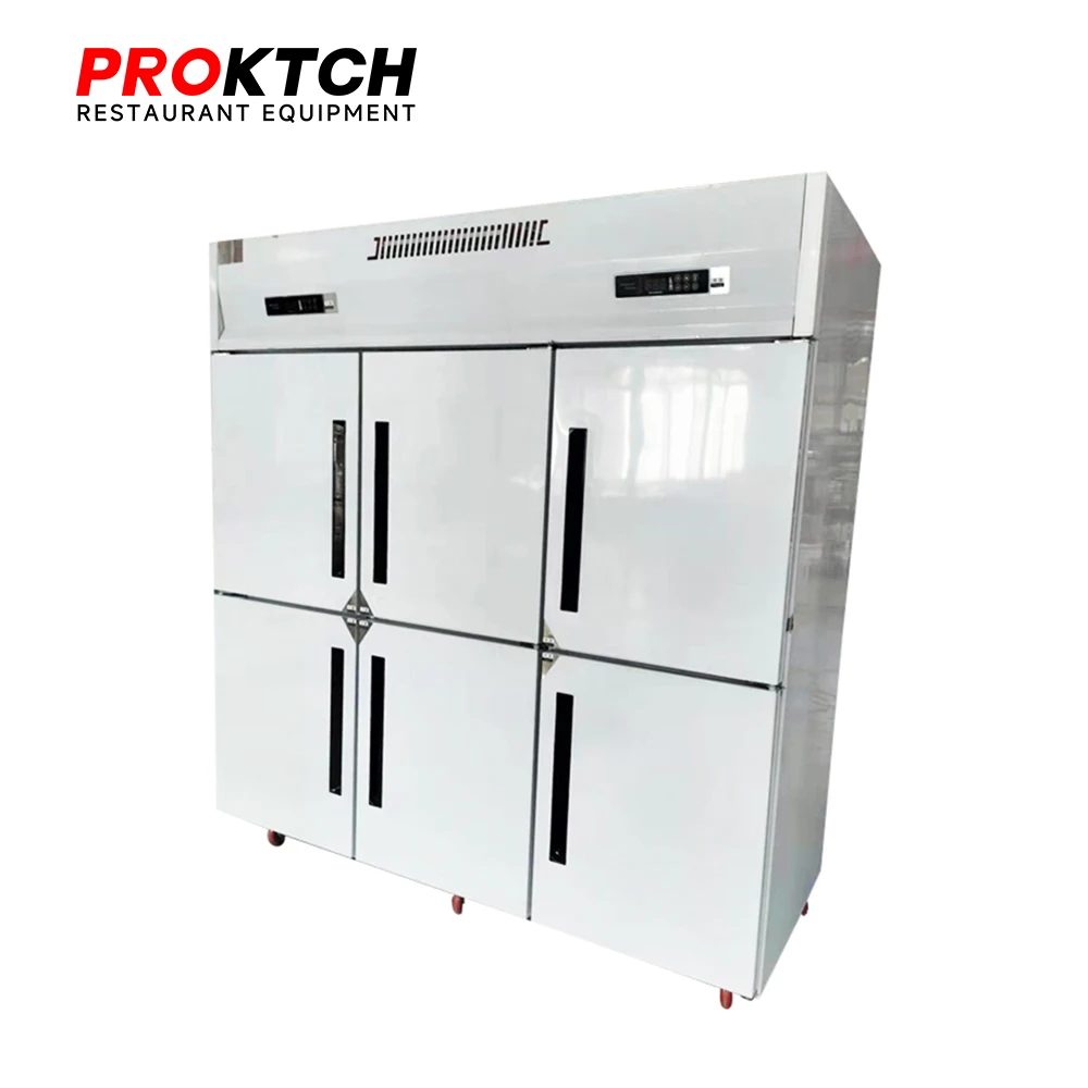 Large Space Commercial Six Door Dual Temperature Half Frame Refrigerated Commercial Refrigerator - Image 5