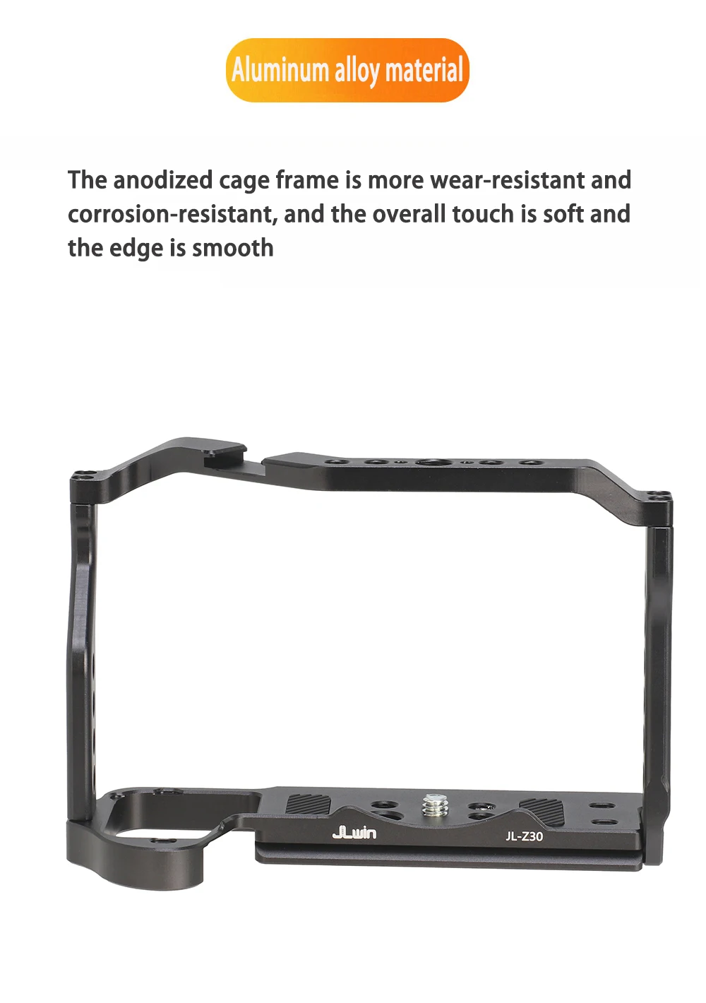 Description Picture 5 of itemFOTGA Camera Cage For Nikon Z 30 Quick Release L Plate Z30 Aluminum Alloy Cage with Cold Shoe Mount for Microphone and LED Light