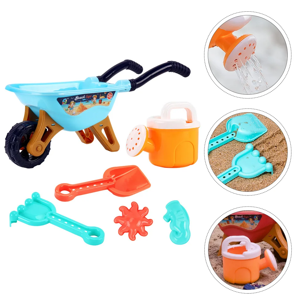 Beach Toy Stroller Playthings Sand for Kids Wheelbarrow Toys Pool Preschoolers Plastic 3