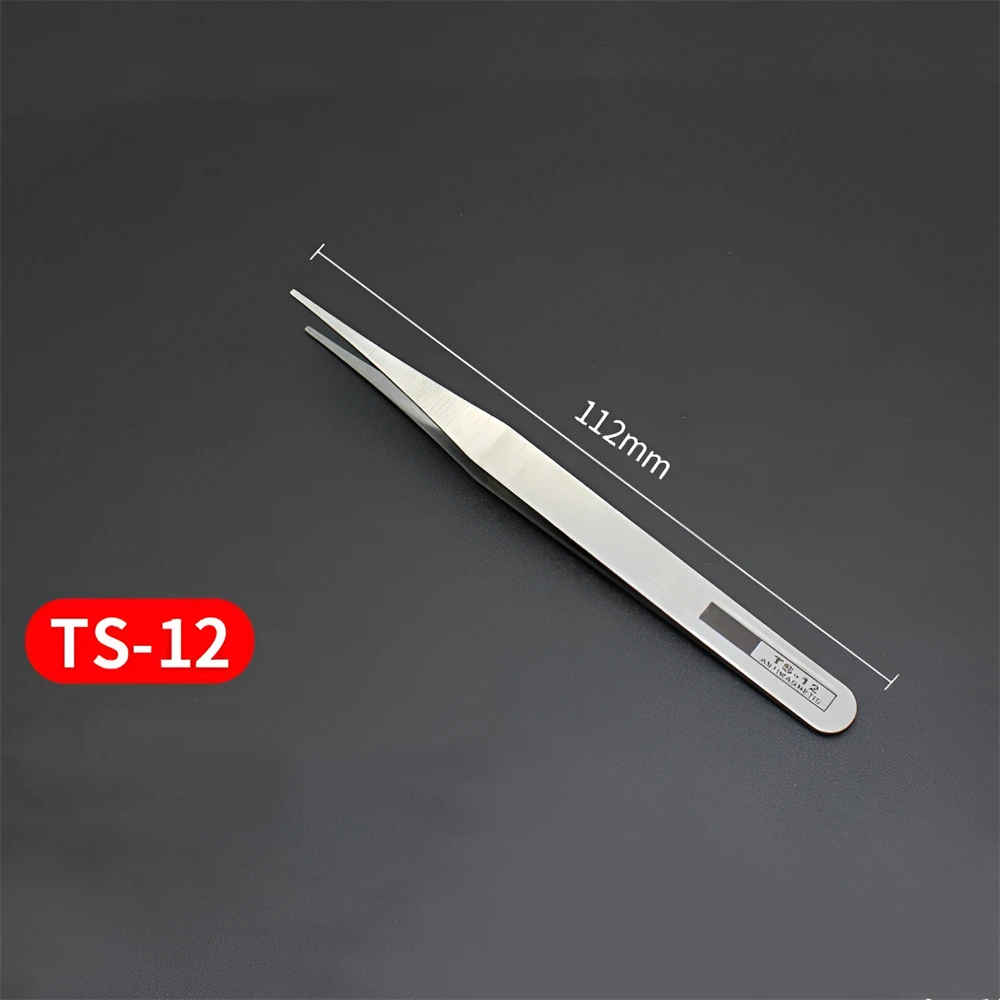 6pcs Watch Repair Tool Professional Stainless Steel Straight Curved Tweezer Watchmaker Detail Repair Tools for Mechanical Quartz