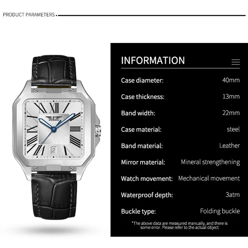 PINDU DESIGN New Top Brand Sports Men Mechanical Wristwatches Sports Waterproof Watch for Men Automatic Watch Relogio Masculino