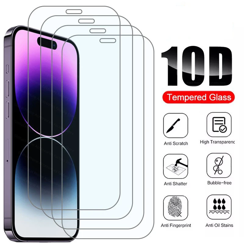

100Pcs Protective Glass For iPhone 14 13 12 11 Pro Max Mini XS XR 7 8 Plus Screen Protector For iPhone 14 Pro Max Tempered Glass