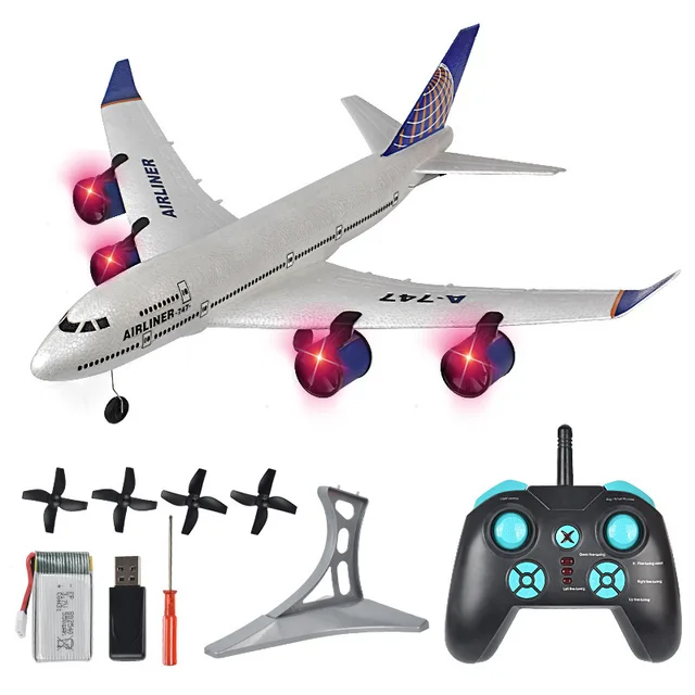 Airbus A380 Boeing 747 Remote Control Model Aircraft Fixed Wing Foam Glider Three Channel RC Airplanes Toy Gift for Ages 14+ 6