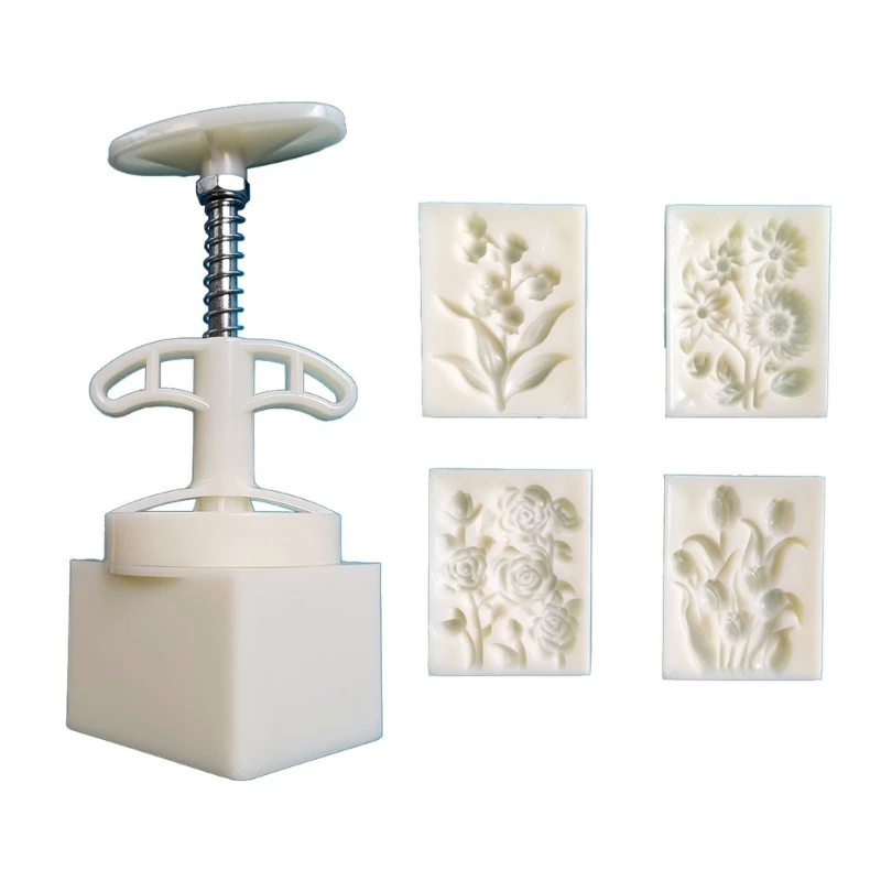 

Hand-Pressure Moon Cake Mold Chinese Mooncakes Makers Mid-Autumn Festival DIY Pastry Tool Cookie Stamps Easy-To Clean