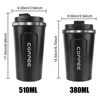 Thermo Cafe Car Thermos Mug for Tea Water Coffee Leak_Proof Travel Thermo Cup Coffee Mug 380/510ML Double Stainless Steel 2