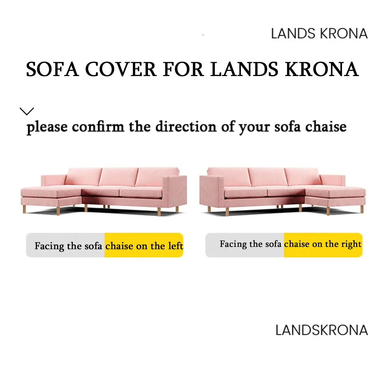 CRIUSJA Couch Cover for LANDSKRONA Sofa Covers