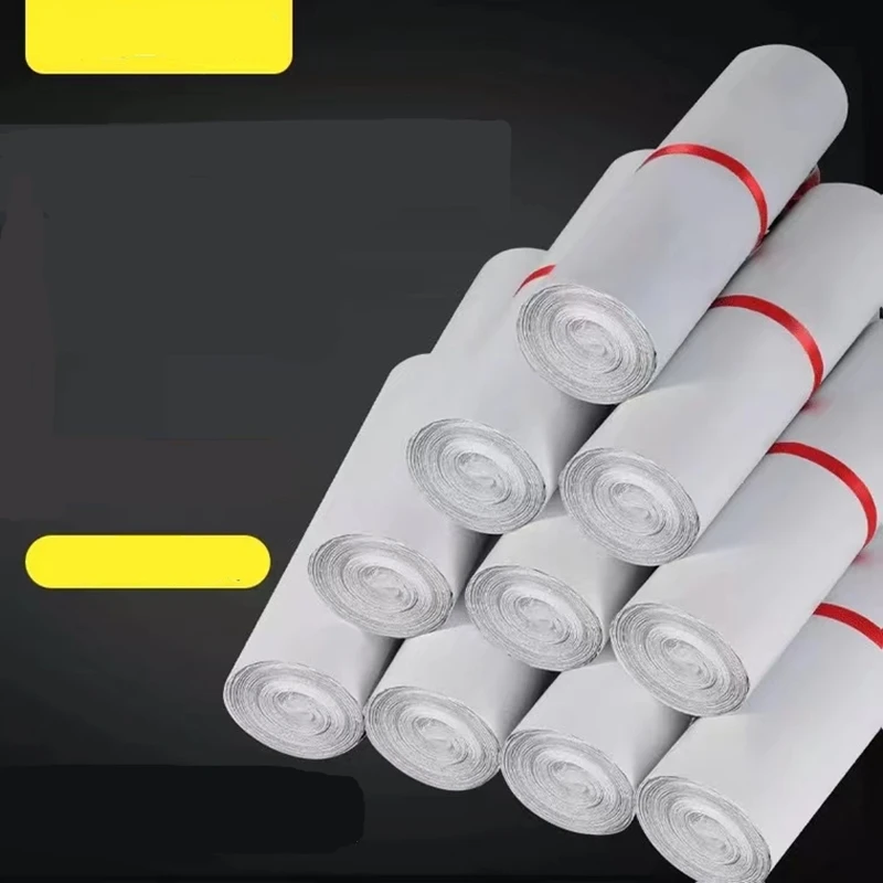 50pcs/Lot White Courier Bag Express Envelope Storage Bags Mailing Bags Self Adhesive Seal PE Plastic Pouch Packaging 24 Sizes 5
