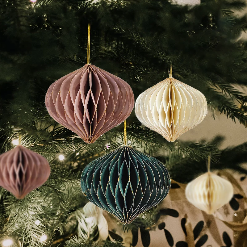 

6pcs Honeycomb Ball Hanging Ornaments Lantern Spherical Pendant Wedding Christmas Mini Decoration Home Decor