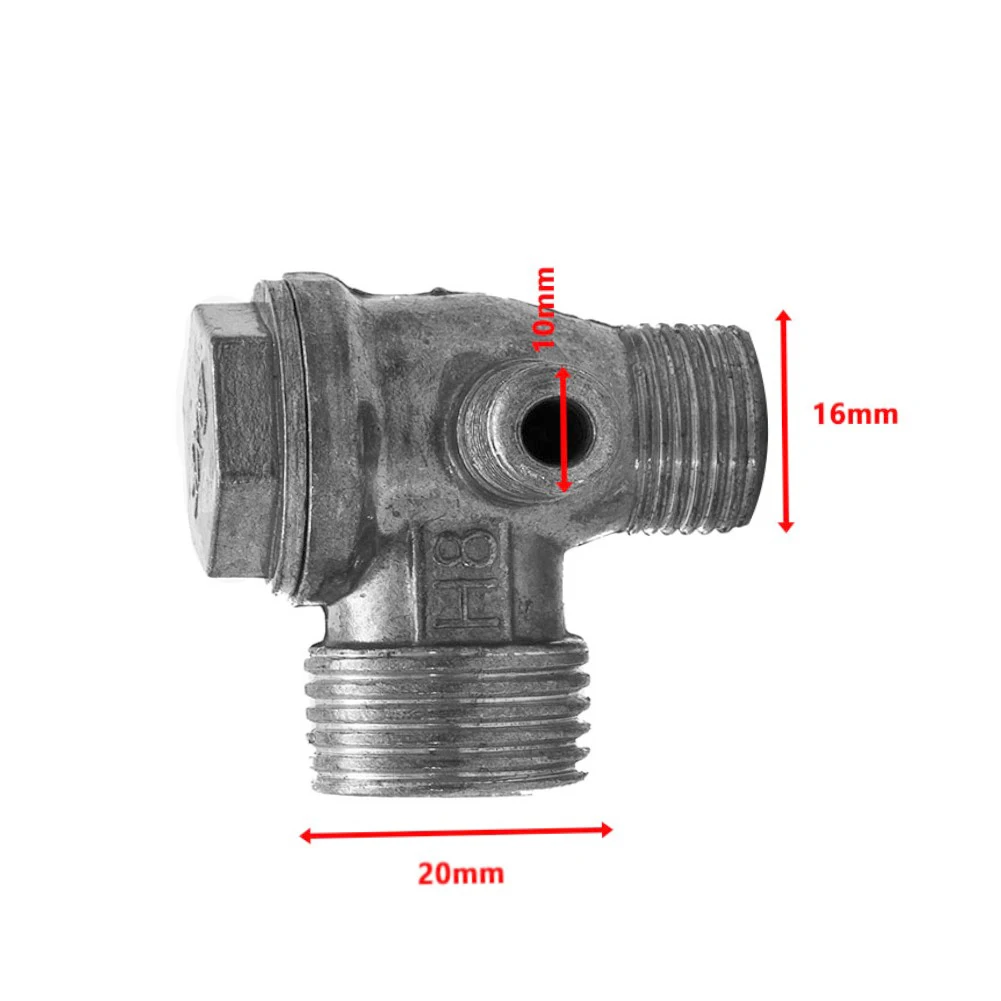 

3-Way Unidirectional Check Valve Connect Pipe Fittings Zinc Alloy High Quality Air Compressor Replacement Check Valve