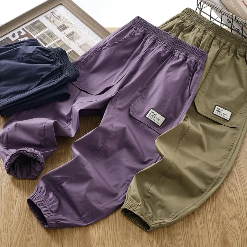 2025 New children's boys girls Thin jeans stripe summer Casual   pants thin section trousers 6