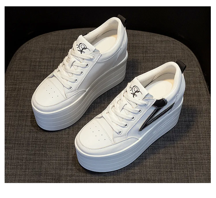 12 cm hohe Keilabsatzschuhe aus Leder für Damen - true-deals-club