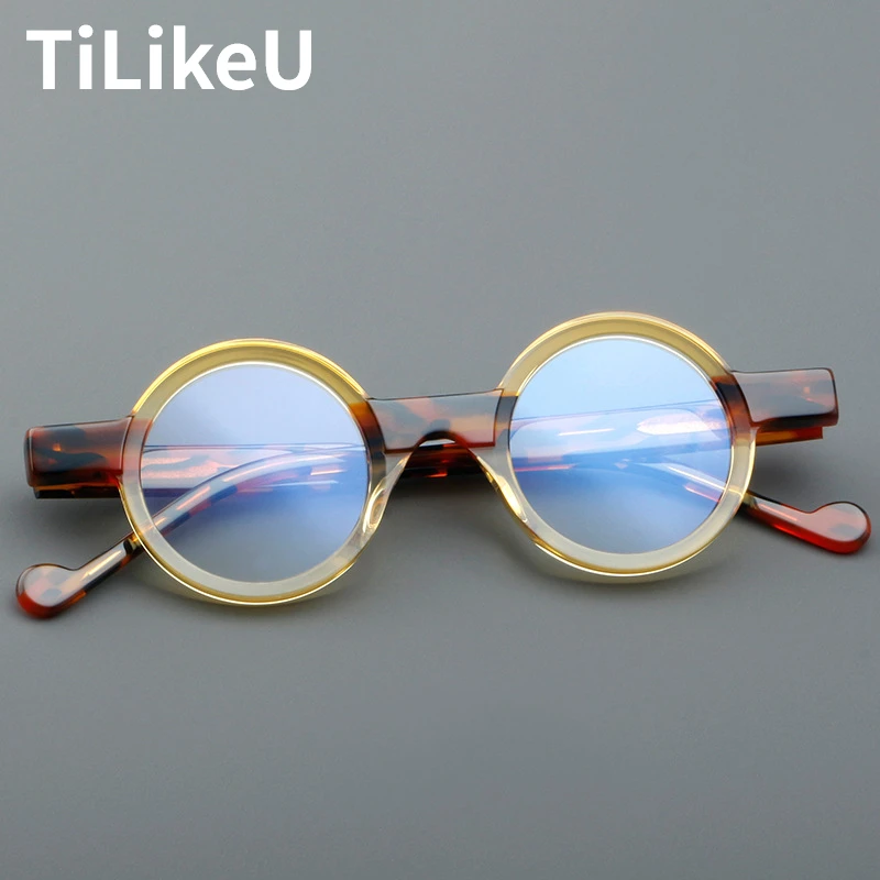 

Fashion Retro Acetate Spectacle Frame Men Glasses Frame High Quality Optical Glasses Reading Eyewear Frame Women Personality Eye