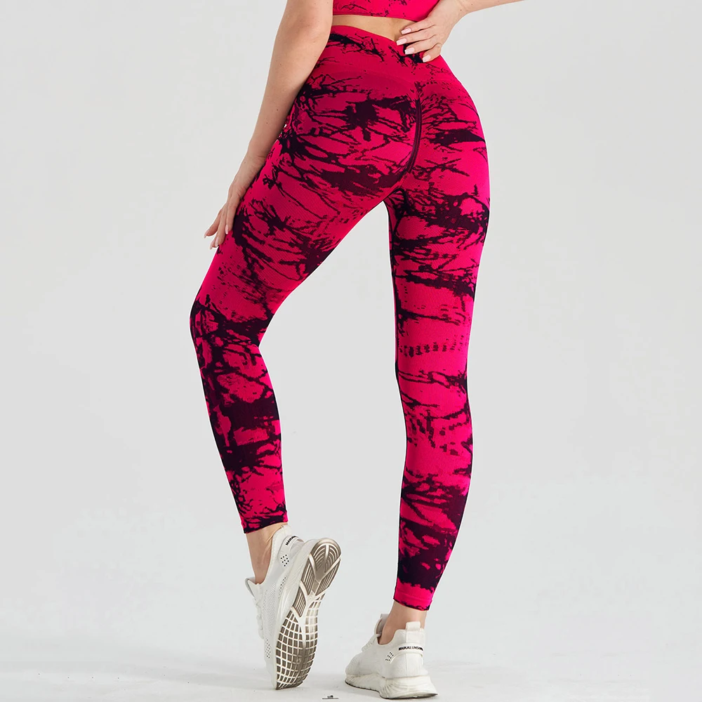 LANTECH Women Gym Yoga Seamless Pants Sports Leggings Clothes Stretchy Hips Push Up Squat Exercise Fitness Activewear Camo