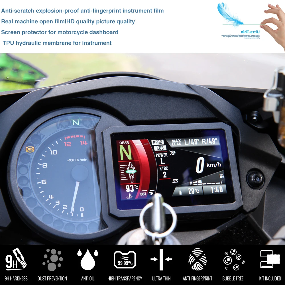 Motorcycle Screen Protector Cluster Scratch Protection Film For KAWASAKI Versys1000 Versys 1000 SE Versys 1000SE 2018
