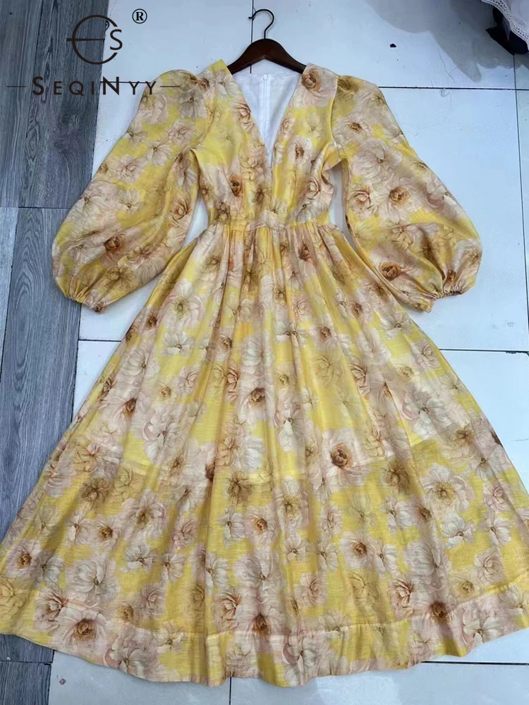 seqinyy-elegante-abito-longuette-estate-primavera-nuovo-fashion-design-donna-runway-scollo-a-v-vintage-giallo-fiore-stampa-vacanza-casual