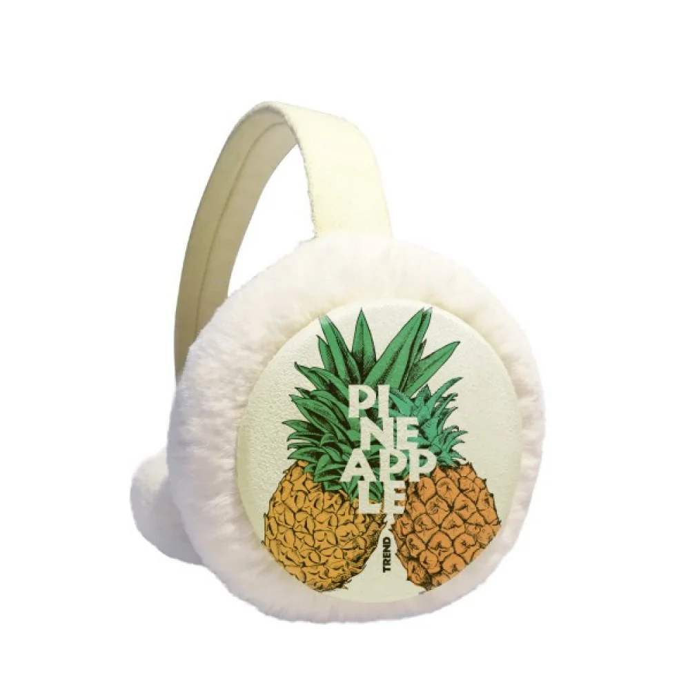 

Pineapple Trend Couple Tropical Fruit Winter Ear Warmer Cable Knit Furry Fleece Earmuff Outdoor