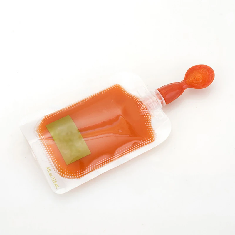 10Pcs/bag Reusable Food Pouches Homemade Organic Puree Refillable Children Squeeze Bag For Rice Paste Juice Yogurt Lightweight