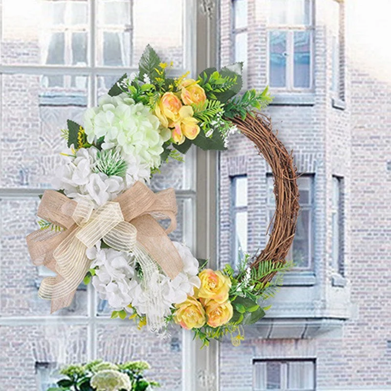 

Гирлянда 40 см, ротанговая подвесная дверь для дома, Деревенское украшение, пасхальное украшение для фотографий и фестиваля