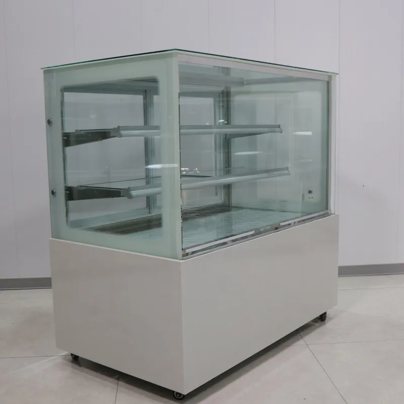 Retail Store Supplies Glass Cake Baking Display Cabinet For Mechanical Temperature Control In Coffee Shop