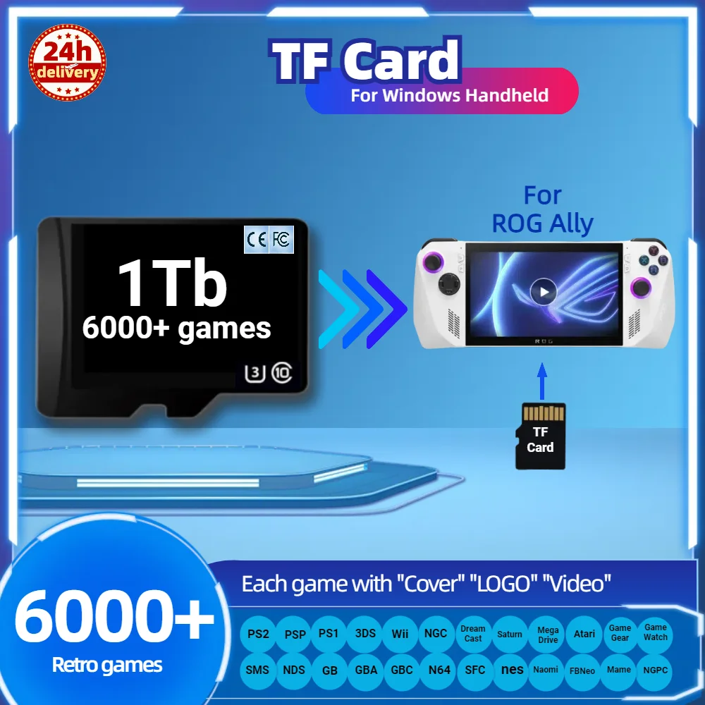 Tf Card Per Rog Ally Memory Top-Classificato Classic Retro Game Ps2 Psp 3Ds Windows Console Portatile Gaming Handheld 1Tb Steam Deck