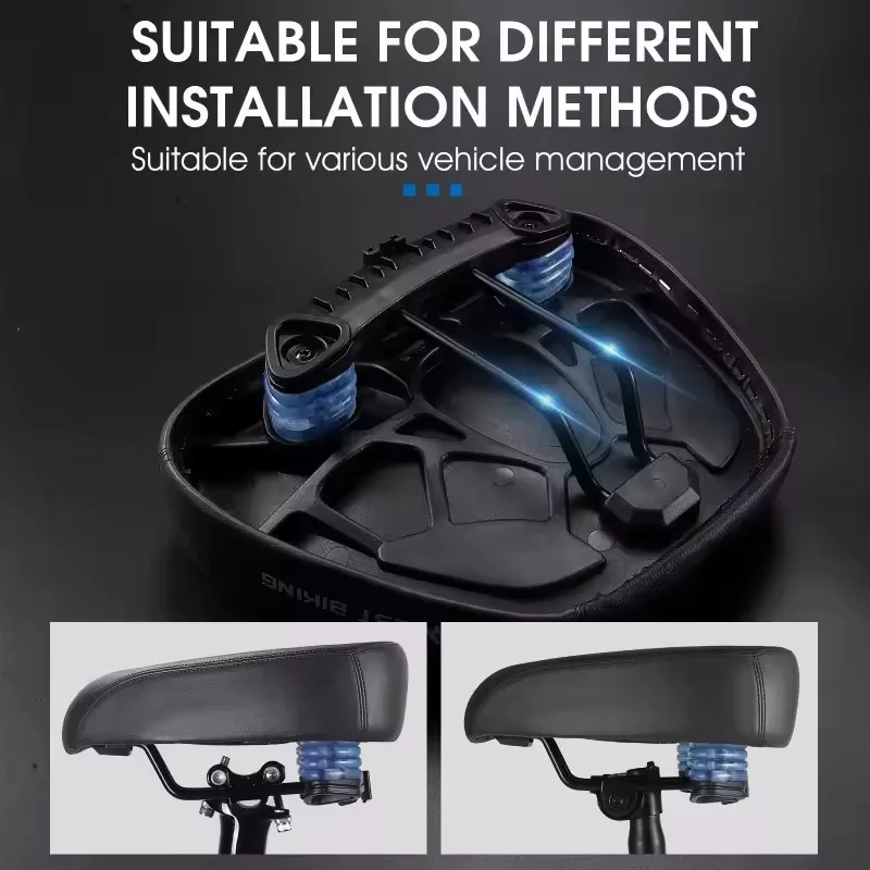 Widened Noseless Shock-Absorbing Bike Saddle 3