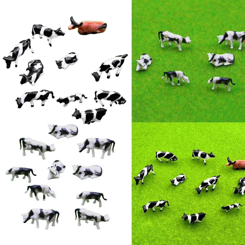 Evemodel Animali In Plastica Miniature Cow 36pcs HO Scale 1:87 Farm ...