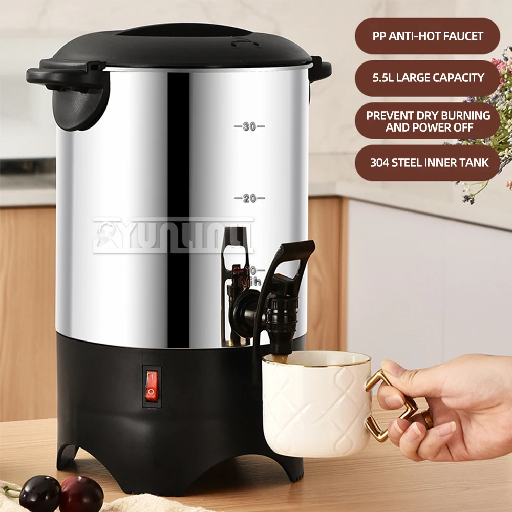 Commercial Coffee Insulation Bucket Stainless Steel Large Water Steam Dispenser Household Hot Water Thermal Warming Pot 2
