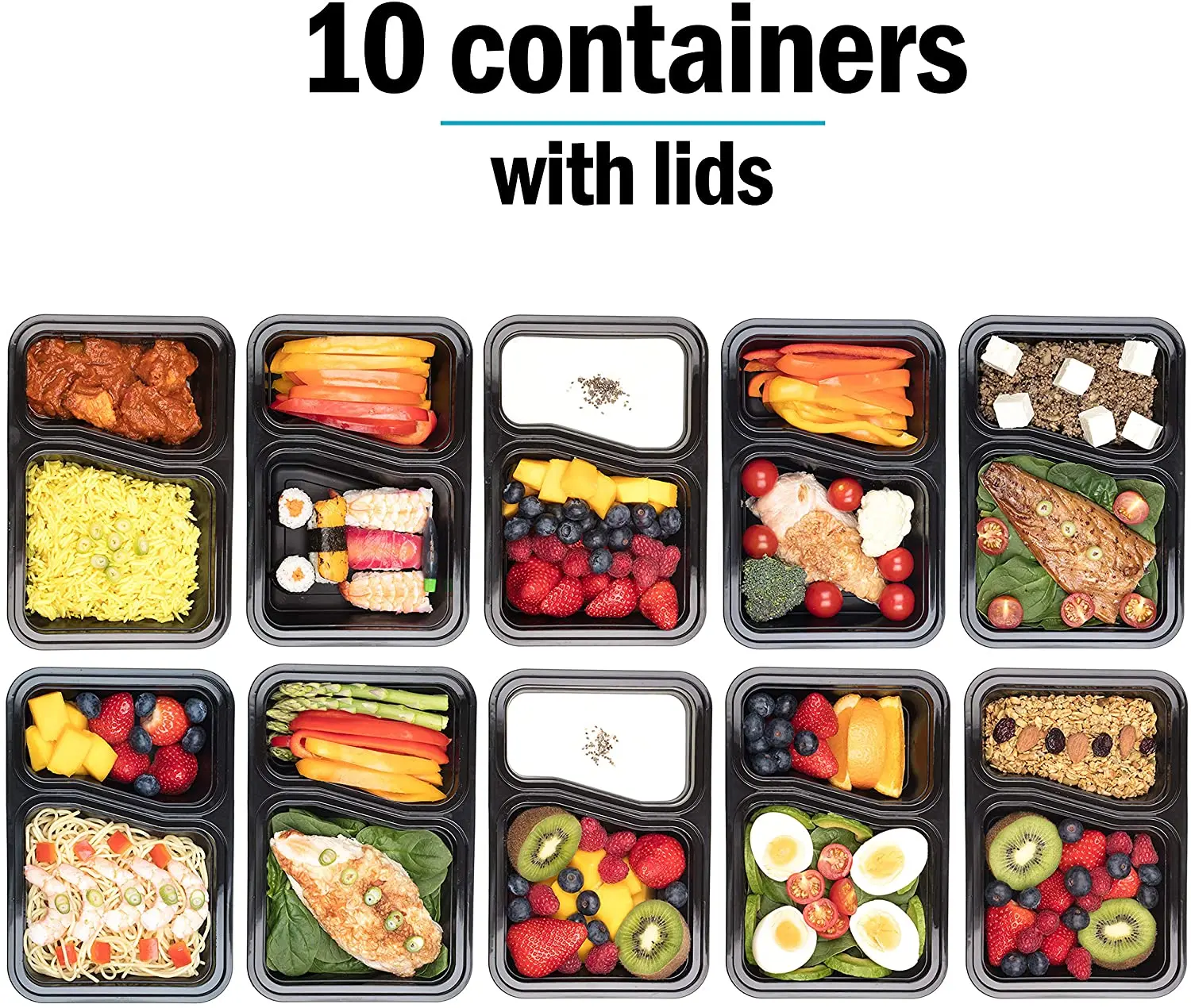 28 oz Rectangular Meal Prep / Food Storage Container, 2