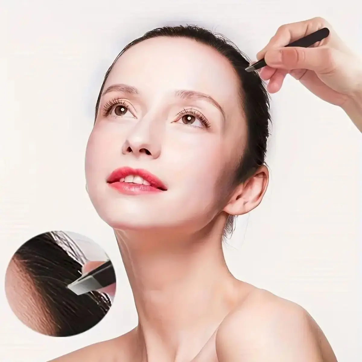 High precision eyebrow clip, small tweezers, eyebrow clip, beard pulling tool, fake eyelashes, eyebrow trimming and hair pulling 2