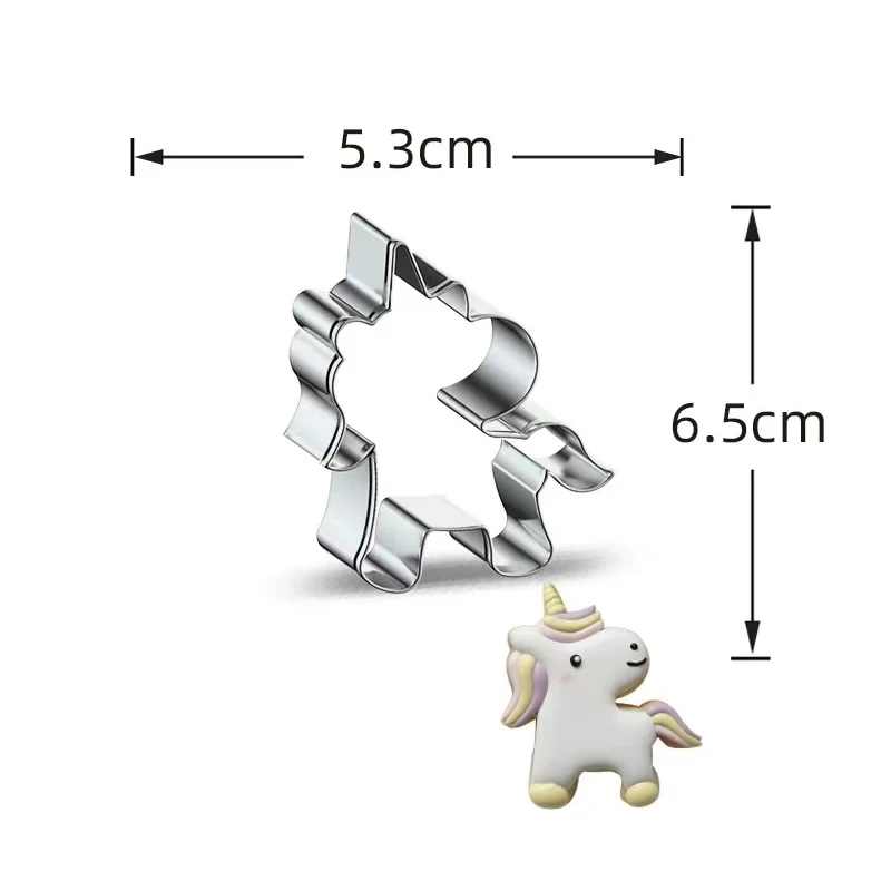 Stainless Steel Unicorn Cookie Cutter Candy Biscuit Mold Cake Pastry Fondant Mould Stamps Cutter Cake Decorating Tools cookie cutter baking mold cookie mould baking decorating tools pastry cutter