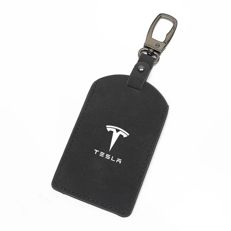 1 szt. Zamszowe etui na kluczyk samochodowy Smart Remote, pokrowiec ochronny, uchwyt, akcesoria do breloka samochodowego do Tesla Model 3 Model Y 2020