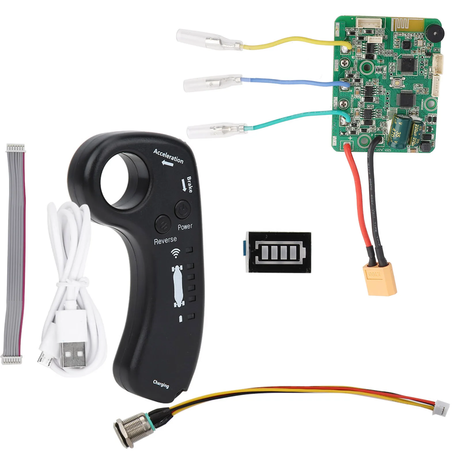 24V Electric 4wheel Scooter Controller Control Panel Electronic Governor Hub Single Drive Electric 4wheel Scooter Controller
