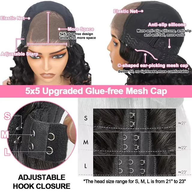 32inch 5X5 Brown Ginger Straight Lace Front Closure Wigs Human Hair Pre-Cut Lace with Baby Hair 180% Density Highlight Color Wig 6
