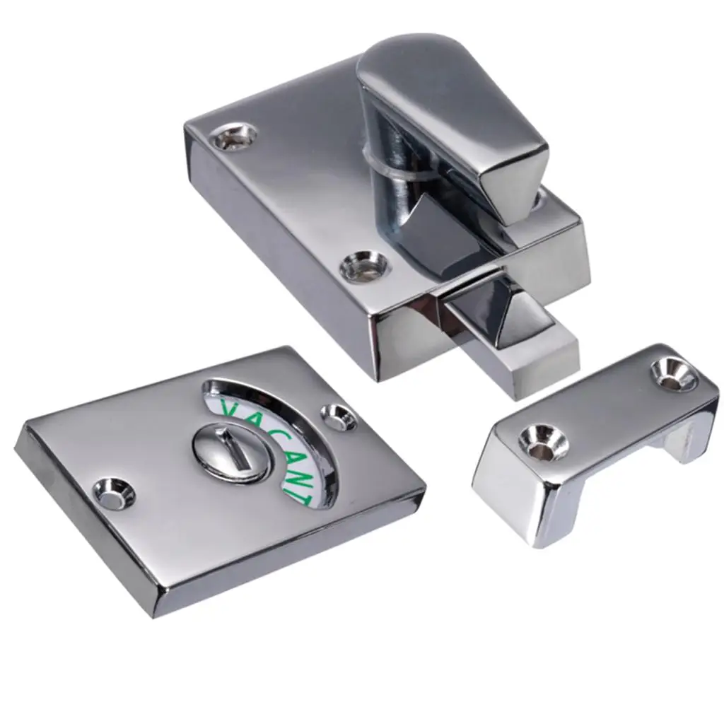 Stainless Bathroom Toilet Privacy Door In Use Lock Indicator