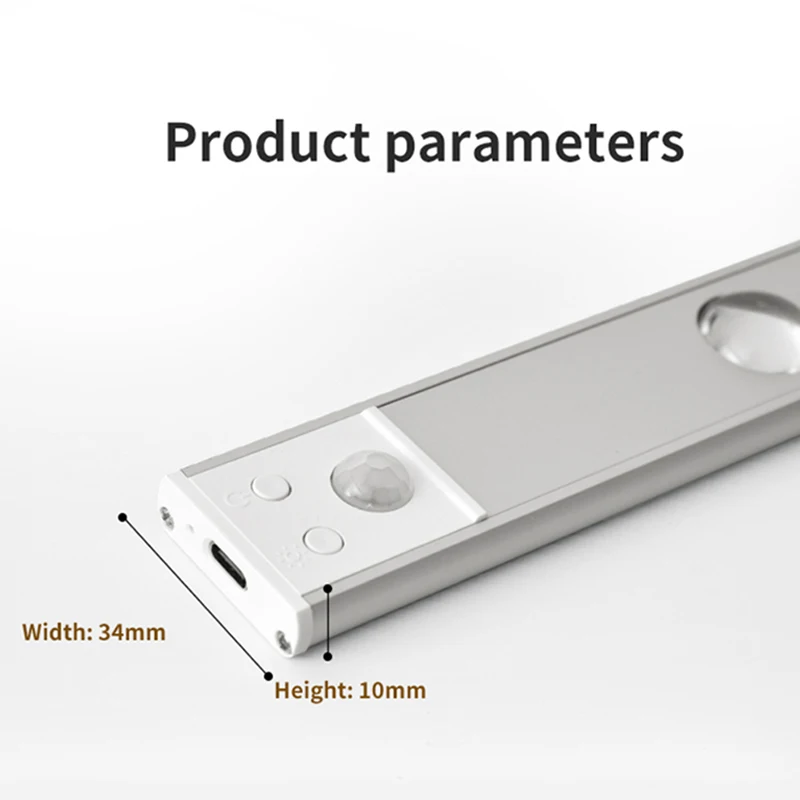 armário, USB recarregável Night Light, Lâmpada Sensor