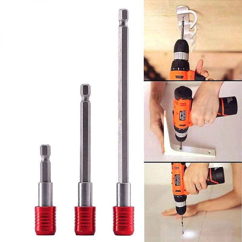 3Pcs 1/4 Hex Shank Tools Holder Tool Drill Bits Set 60mm 100mm 150mm Magnetic Screwdriver Extension Bit Quick Release 3pcs set magnetic electric screwdriver bit holder adapter quick release hex shank extension bar socket screw driver drill bit