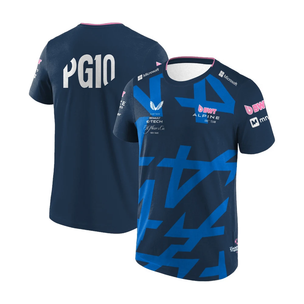 알파인 레이싱 F1 2025 남성 아동 팀 티셔츠 피에르 가슬리 10 프랑코 콜라피노 43 드라이버 티셔츠 아웃도어 스포츠 반바지