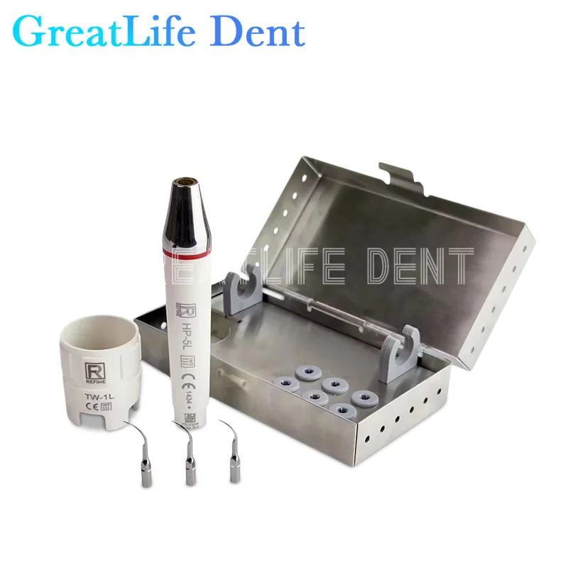 

GreatLife Sensory Control Kit Refine HP-5L Dental Ultrasonic Scaler Tip Wrench Dental Scaler Tips Handpiece with Led