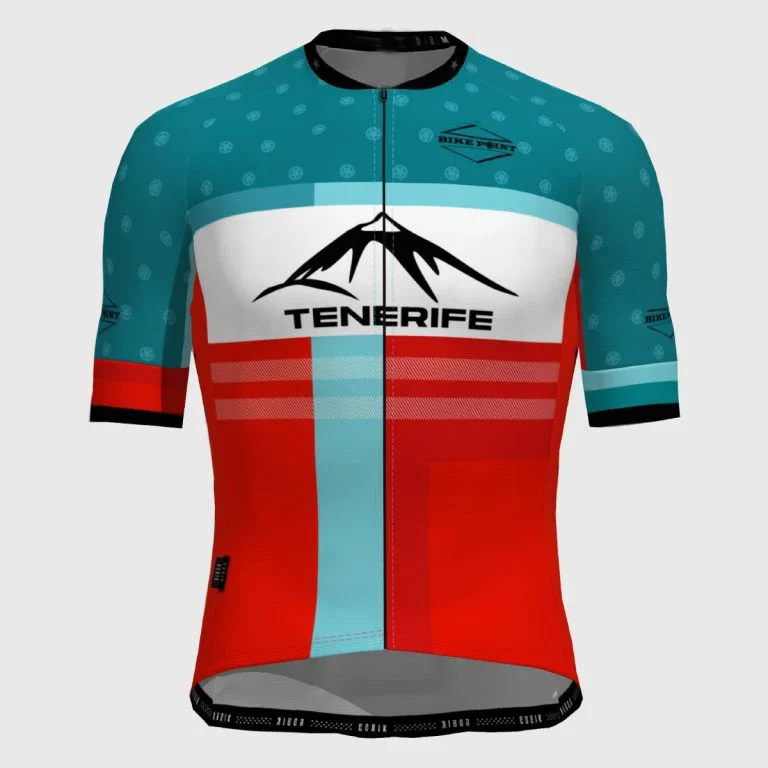 Spain Tenerife Team Cycling Jersey Men Short Sleeve Bike Wear Clothing Mtb Jersey Triathlon Maillot Ciclismo