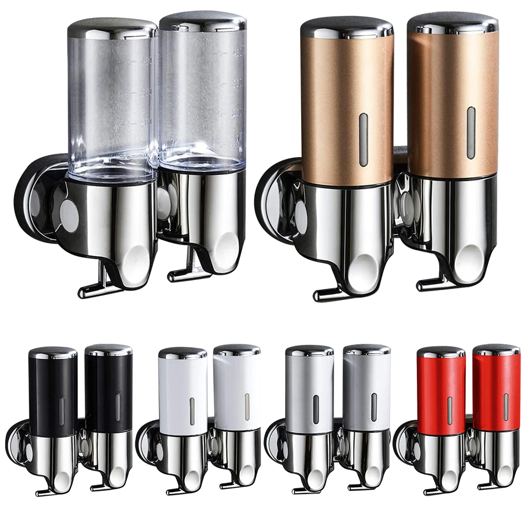 

Double Shower Soap Dispenser Wall Mount Bar Soap Holder Storage Box for Hotel