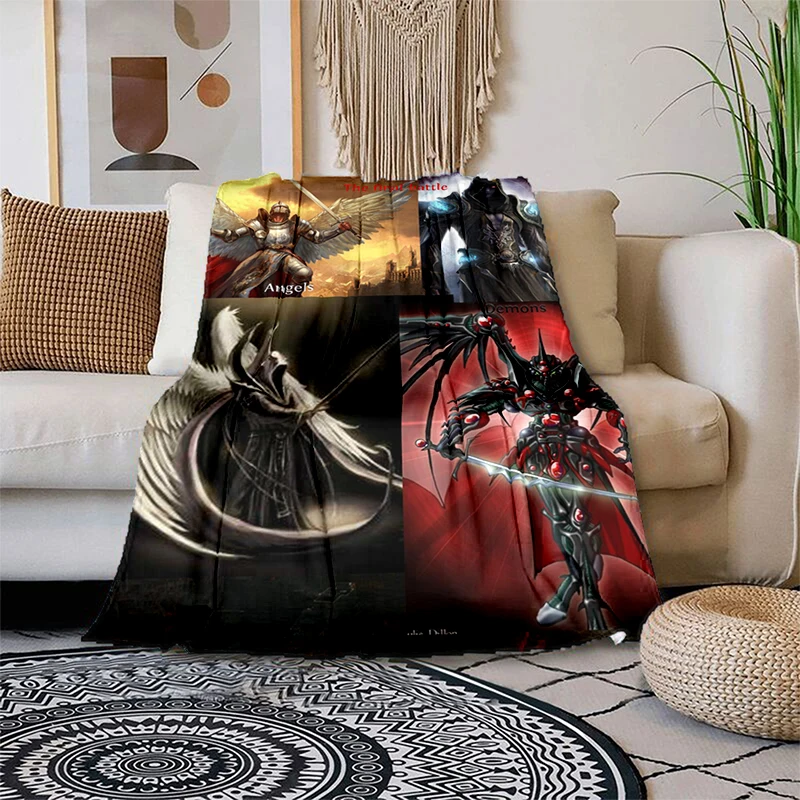 Flannel Soft Plush Sofa Bed Throwing Blankets Game Peripheral Diablo Art Printed Blanket Gedruckt Bettdecke Sofa Ges